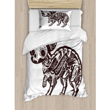 Floral Skeleton Duvet Cover Set