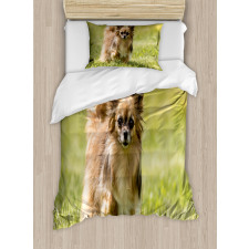 Long Haired Small Dog Duvet Cover Set