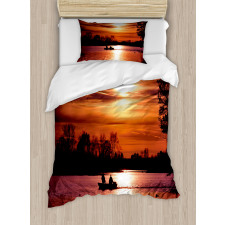 Dramatic Sunset at Waller Duvet Cover Set