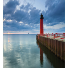 Dramatic Sky Lighthouse Duvet Cover Set