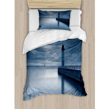 Lighthouse Overcast Sky Duvet Cover Set