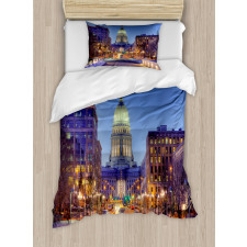 Landmark Building Winter Duvet Cover Set