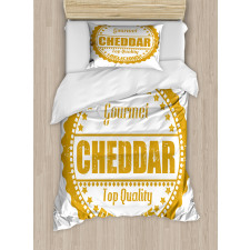 Gourmet Cheddar Rubber Stamp Duvet Cover Set