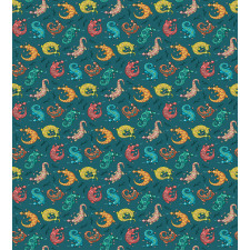 Bohemian Colorful Lizards Duvet Cover Set