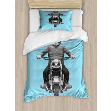 Dog Breed Riding Scooter Duvet Cover Set