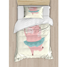 Love Who You Are with Ballerina Duvet Cover Set