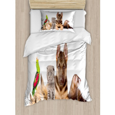 Bunnies Cat Dog and Ferret Duvet Cover Set