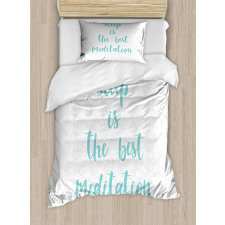 Sleep is the Best Wording Duvet Cover Set