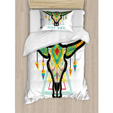 Bohemian Stay Wild Bull Duvet Cover Set