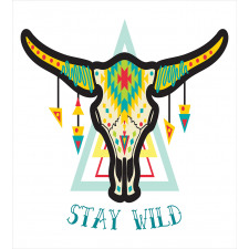 Bohemian Stay Wild Bull Duvet Cover Set