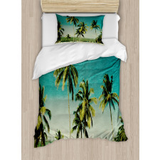 Retro Summer and Tall Trees Duvet Cover Set