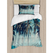 Summer Themed Tropical Shore Duvet Cover Set