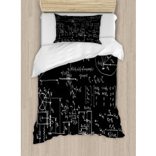 Mechanical Formula Sketched Duvet Cover Set