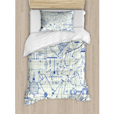 Technical Formulas Notebook Duvet Cover Set