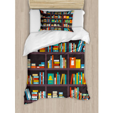 Cartoon Colorful Books Duvet Cover Set