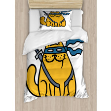 Hero Pet with Blindfold Duvet Cover Set