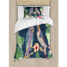 Exotic Birds Owl Avian Duvet Cover Set