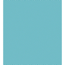 Blue Monochrome Zigzags Duvet Cover Set