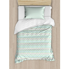 Zigzags Pastel Tones Duvet Cover Set