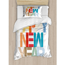 Big Bold Lettering Duvet Cover Set