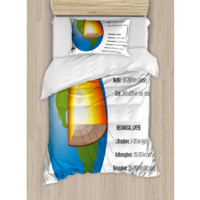 Earth Core and Shell Design Duvet Cover Set