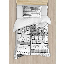 Rock Formation Theme School Duvet Cover Set