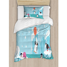 Penguins on Ice Duvet Cover Set