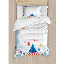 Circus Day Canvas Tent Duvet Cover Set