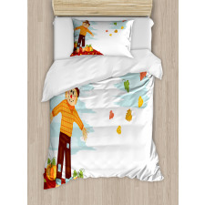 Scarecrow and Fruits Duvet Cover Set