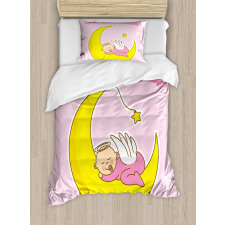 Moon Baby Girl Sleeping Duvet Cover Set