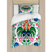 Traditional Polish Rooster Duvet Cover Set