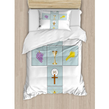 Greeting and Welcoming Image Duvet Cover Set