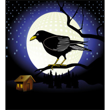 Full Moon Night Bird Duvet Cover Set