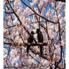 Birds on Sakura Tree Duvet Cover Set