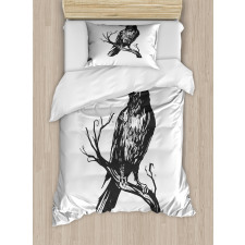 Bird on Bare Branch Art Duvet Cover Set