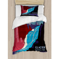 Abstract Mountains and River Duvet Cover Set