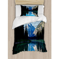 Mountain Reflection on Lake Duvet Cover Set