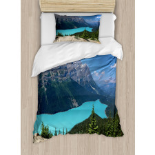 Aerial Vista Peyto Lake Duvet Cover Set