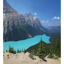 Aerial Vista Peyto Lake Duvet Cover Set