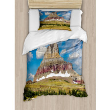 Rugged Peak and Cloudy Sky Duvet Cover Set