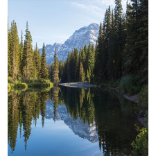 Fir Tree Reflections on Lake Duvet Cover Set