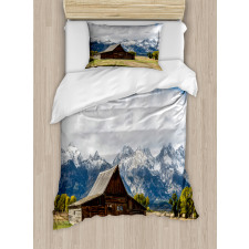 Rustic Wooden Cottage View Duvet Cover Set