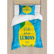 Mexican Words on Lemon Duvet Cover Set