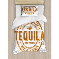 Mexican Drink Retro Stamp Duvet Cover Set