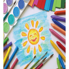 Child's Happy Sun Painting Duvet Cover Set