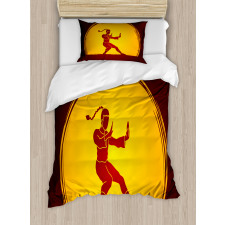 Bicolour Karate Pose Moon Duvet Cover Set