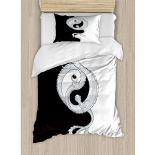 Dragon with Yin Yang Duvet Cover Set