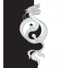 Dragon with Yin Yang Duvet Cover Set