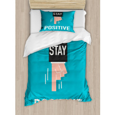 Always Stay Words Duvet Cover Set