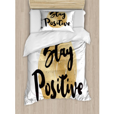 Phrase on Circular Duvet Cover Set